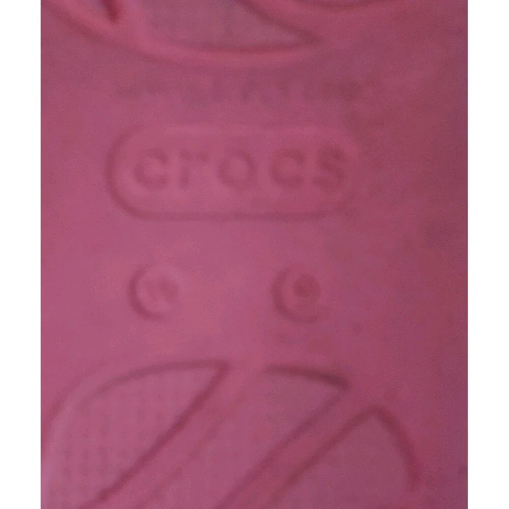 Crocs Watermelon Splash Orange Glossy Strappy Women's Slip On Sandals Size 9